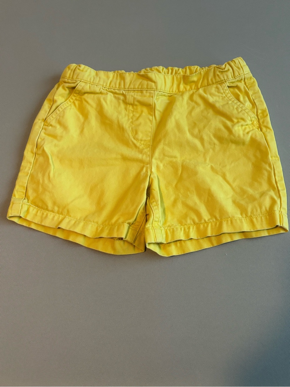 Primary Adjustable Yellow Chino Shorts